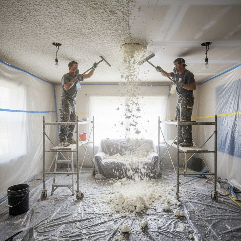 Knockdown Ceiling Removal in Olathe, KS